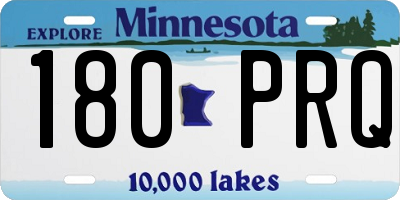 MN license plate 180PRQ