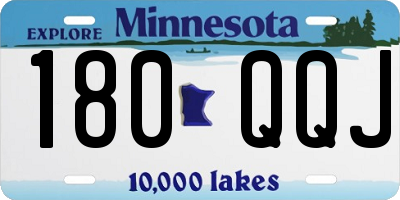 MN license plate 180QQJ