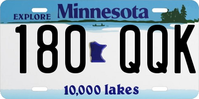 MN license plate 180QQK