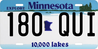 MN license plate 180QUI