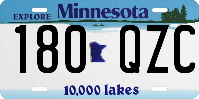 MN license plate 180QZC