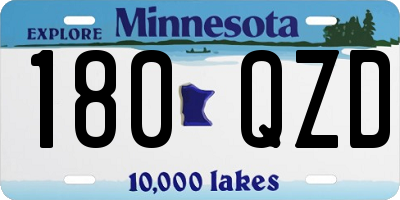 MN license plate 180QZD