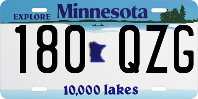 MN license plate 180QZG