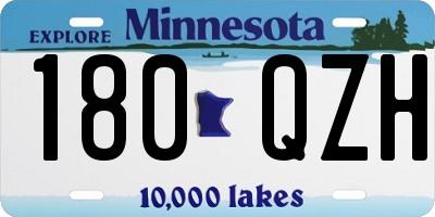 MN license plate 180QZH