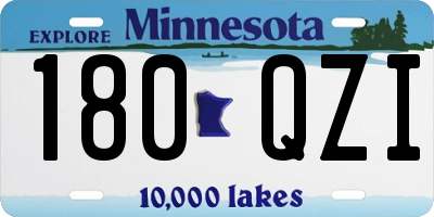 MN license plate 180QZI