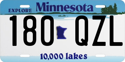 MN license plate 180QZL