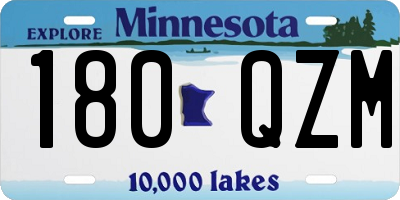 MN license plate 180QZM