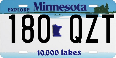 MN license plate 180QZT
