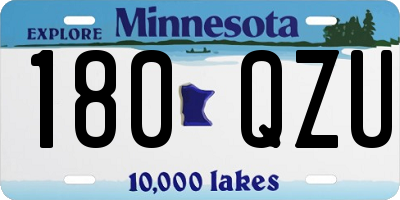 MN license plate 180QZU