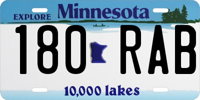 MN license plate 180RAB