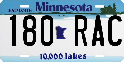 MN license plate 180RAC