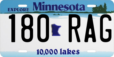 MN license plate 180RAG