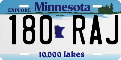 MN license plate 180RAJ