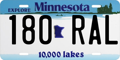 MN license plate 180RAL
