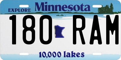MN license plate 180RAM