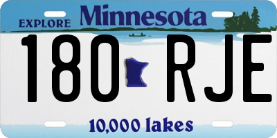 MN license plate 180RJE