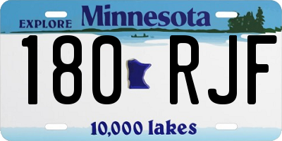 MN license plate 180RJF