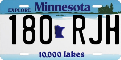 MN license plate 180RJH