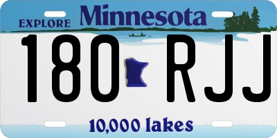 MN license plate 180RJJ