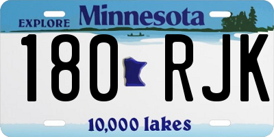 MN license plate 180RJK