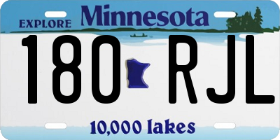 MN license plate 180RJL