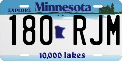 MN license plate 180RJM