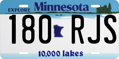 MN license plate 180RJS
