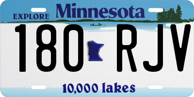 MN license plate 180RJV