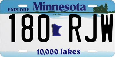 MN license plate 180RJW