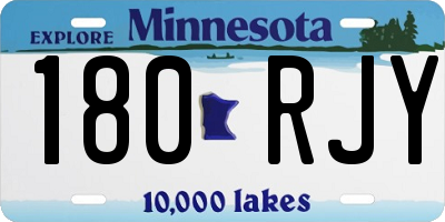 MN license plate 180RJY