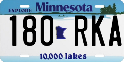 MN license plate 180RKA
