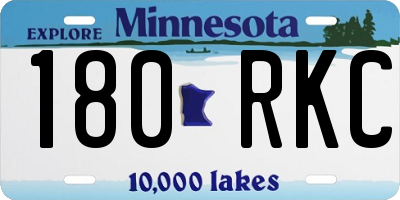 MN license plate 180RKC