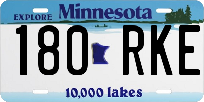 MN license plate 180RKE