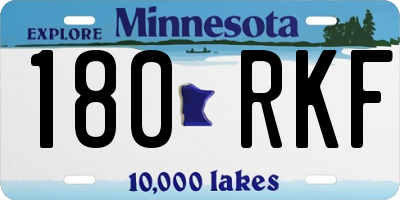 MN license plate 180RKF
