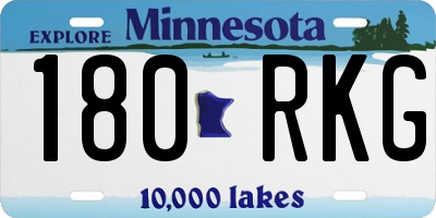 MN license plate 180RKG