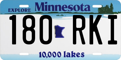 MN license plate 180RKI