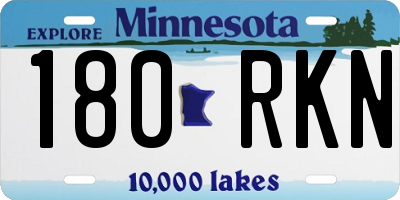 MN license plate 180RKN