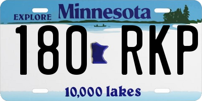 MN license plate 180RKP