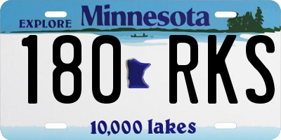 MN license plate 180RKS