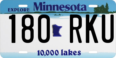 MN license plate 180RKU