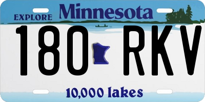 MN license plate 180RKV