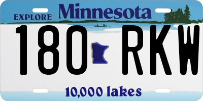 MN license plate 180RKW