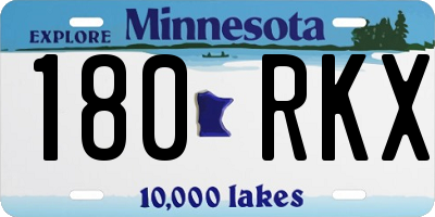 MN license plate 180RKX