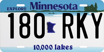 MN license plate 180RKY