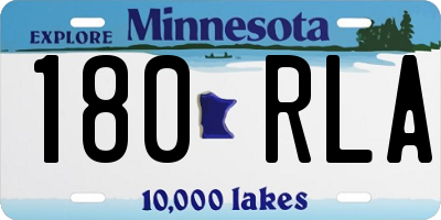 MN license plate 180RLA