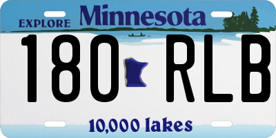 MN license plate 180RLB