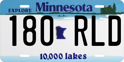 MN license plate 180RLD
