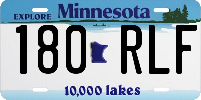 MN license plate 180RLF
