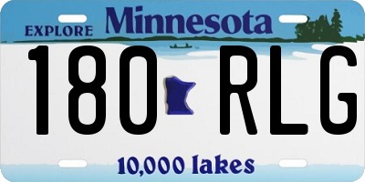 MN license plate 180RLG