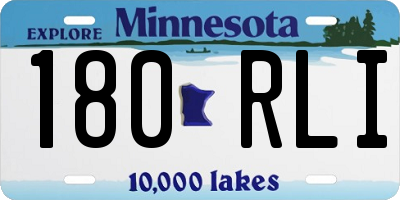 MN license plate 180RLI